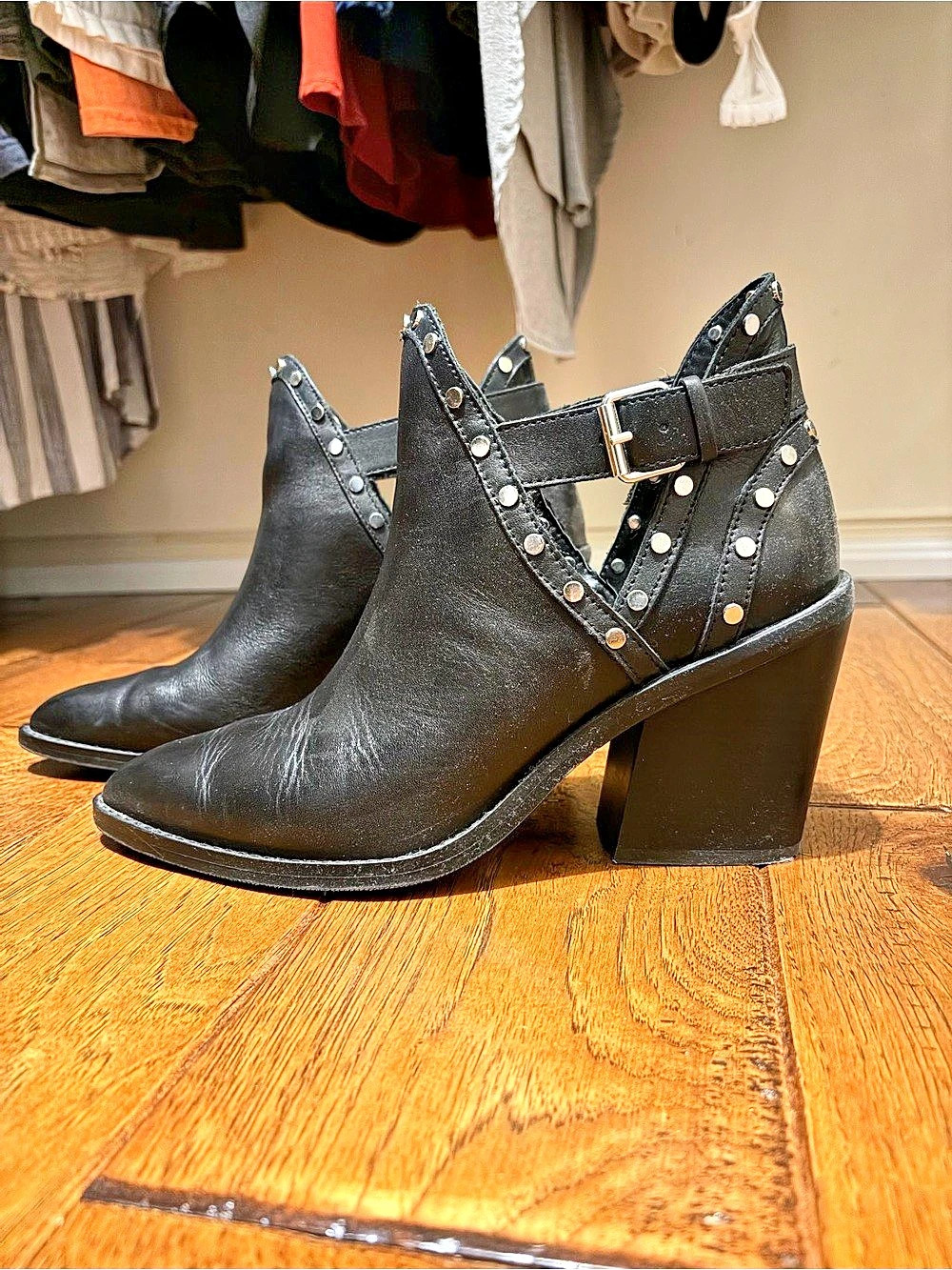 ALDO Studded Ankle Boots in Black
